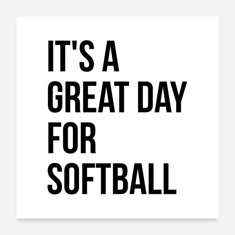 softball Poster 60 x 60 cm