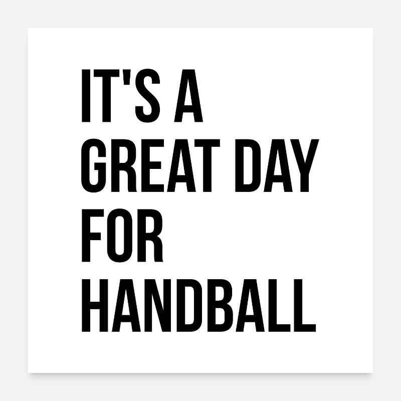 Handball - Poster 60x60 cm - Weiß