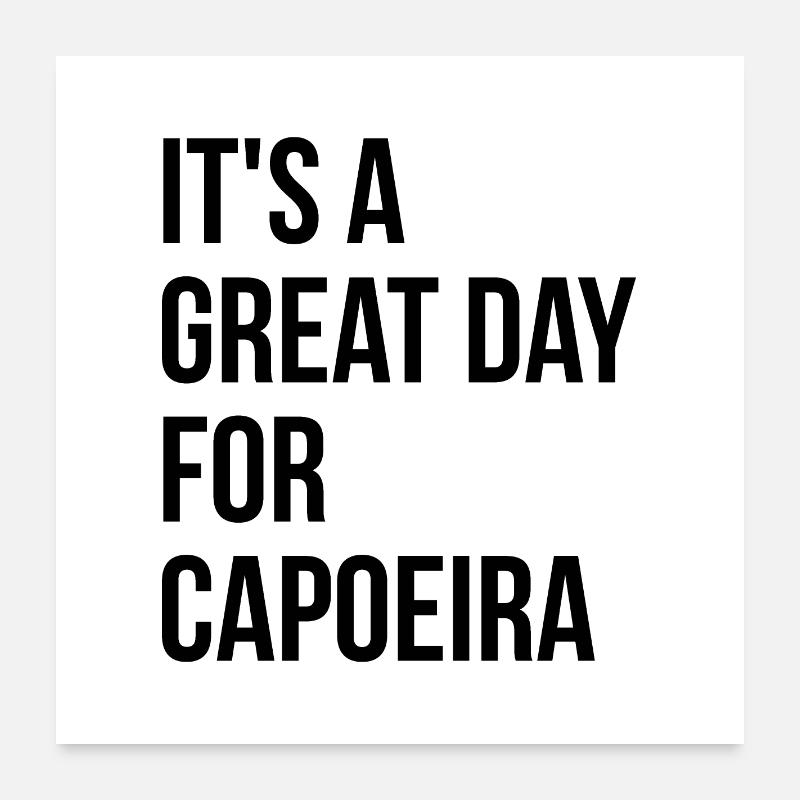 Capoeira - Poster 60x60 cm - Weiß