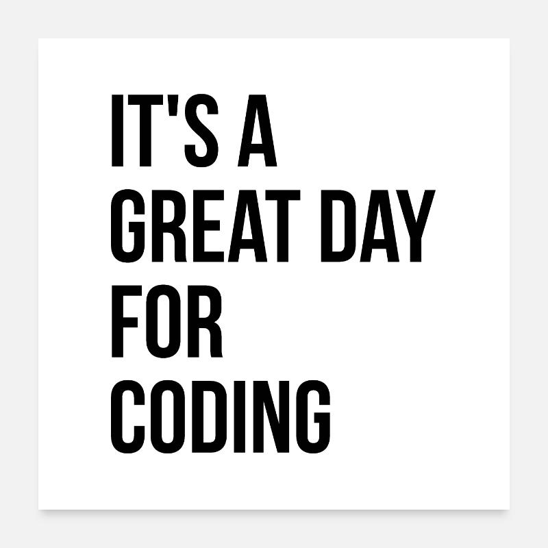 Coding - Poster 24" x 24" (60x60 cm) - white