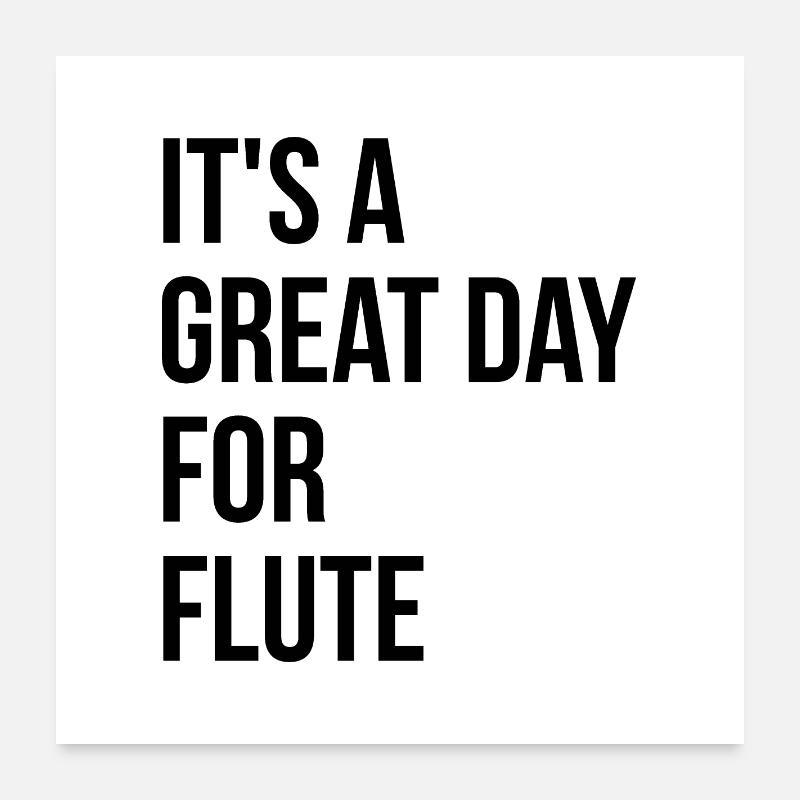 Flöte Poster 60x60 cm