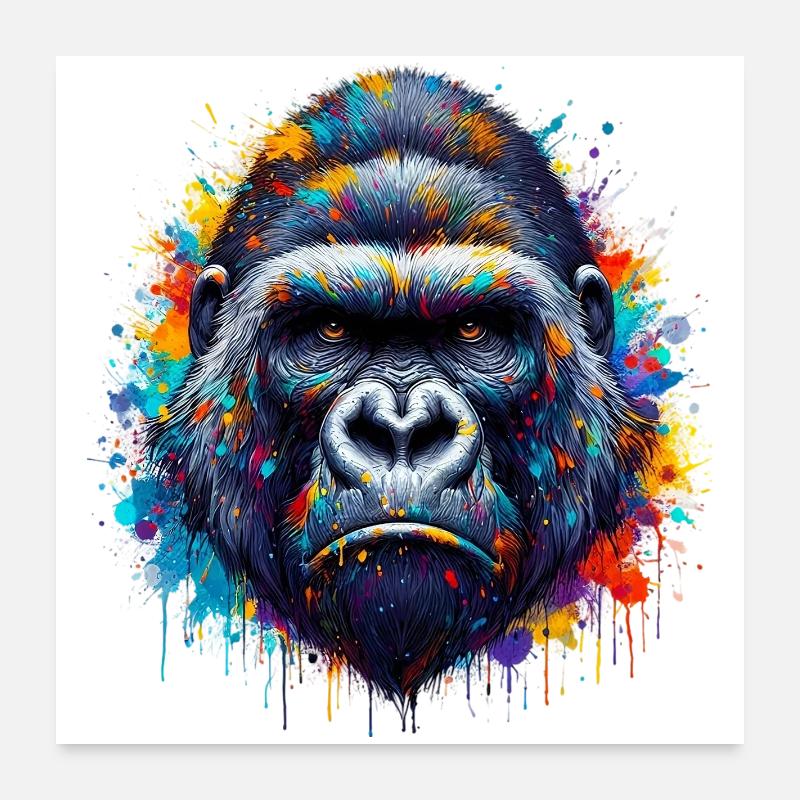 Gorille Poster 60 x 60 cm