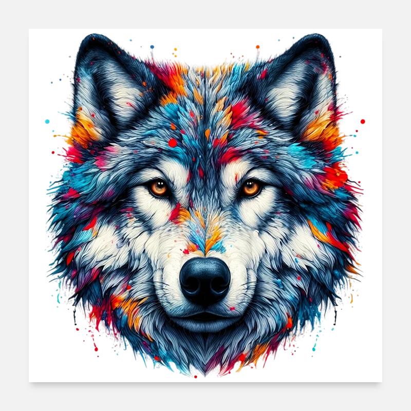 Loup Poster 60 x 60 cm