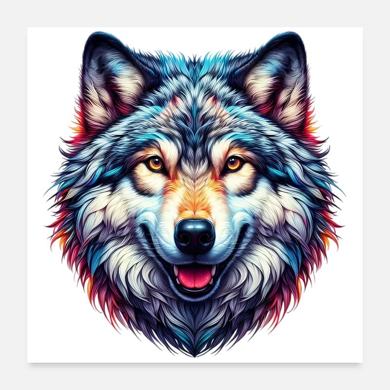 Loup Poster 60 x 60 cm