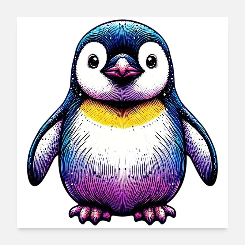 Pinguin Poster 60x60 cm