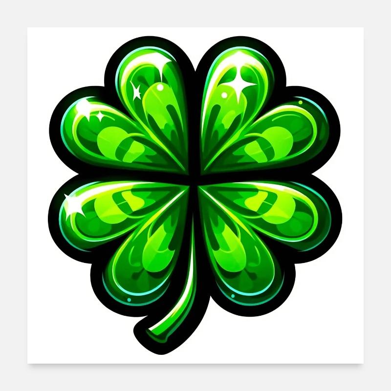 Four-leaf clover Poster 24" x 24" (60x60 cm)