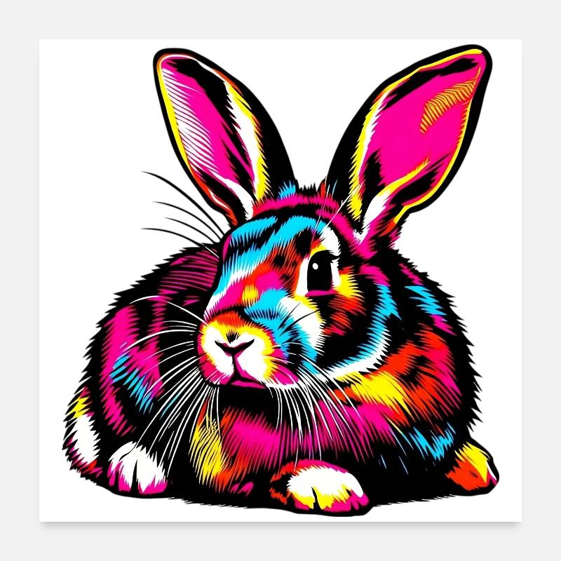 Rabbit Poster 24" x 24" (60x60 cm)