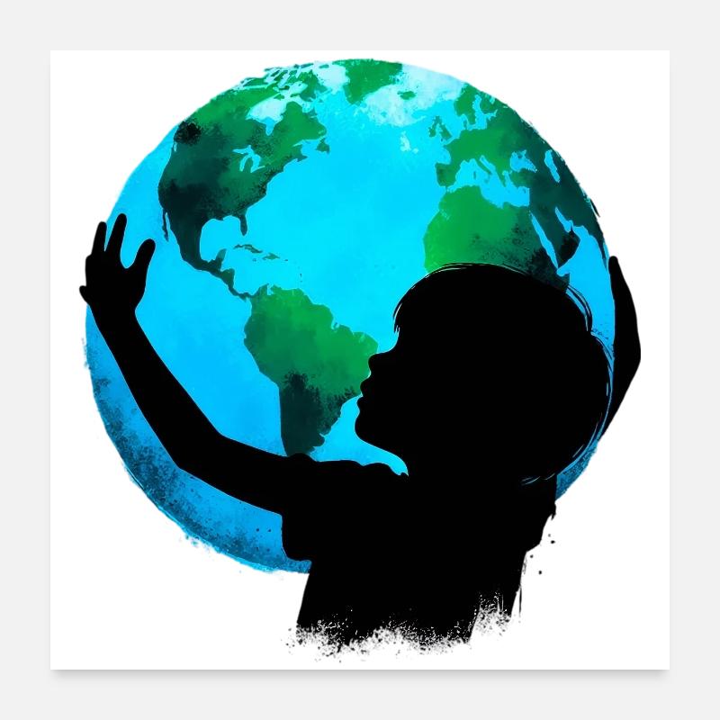 Planet Erde Poster 60x60 cm