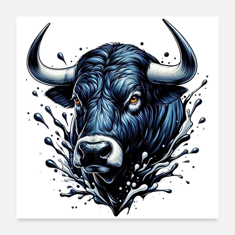 Taureau Poster 60 x 60 cm