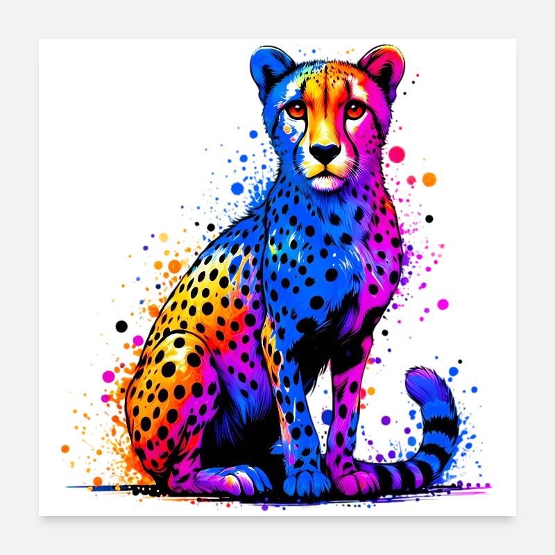 Gepard Poster 60x60 cm