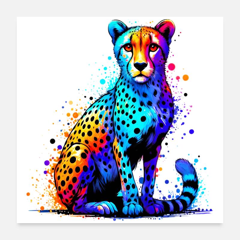 Cheetah Poster 24" x 24" (60x60 cm)