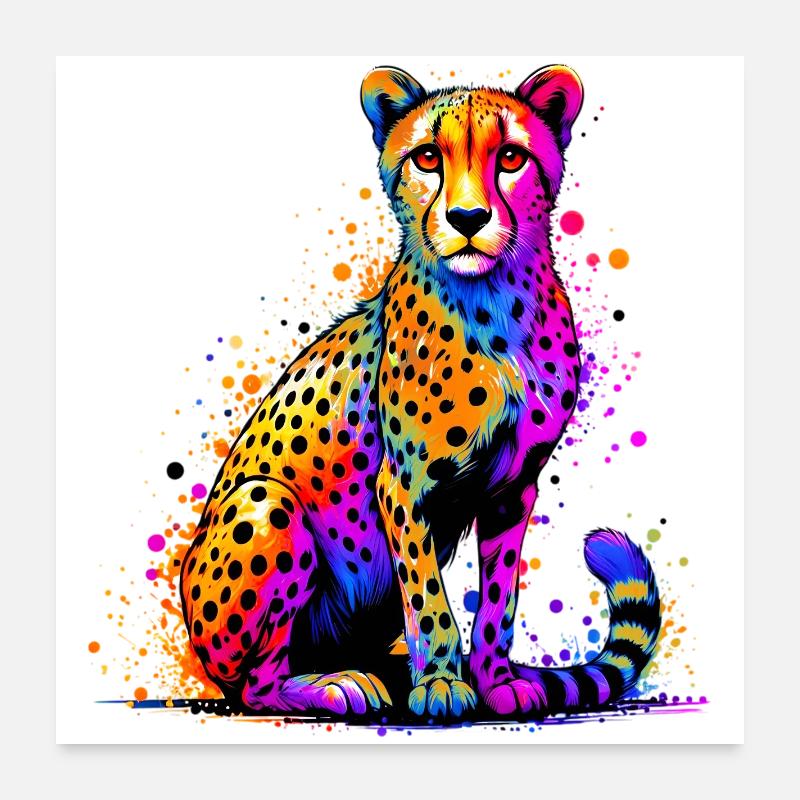 Guépard Poster 60 x 60 cm