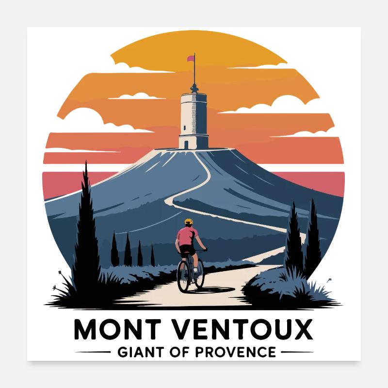 Tour de Provence à Vélo Poster 60 x 60 cm