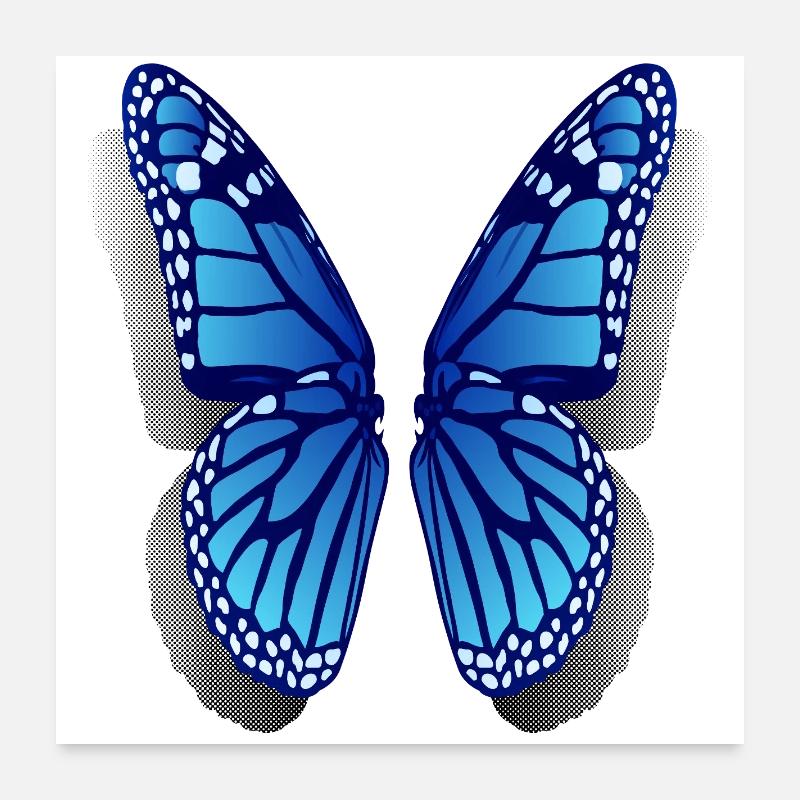 Ailes de papillon monarque Poster 60 x 60 cm