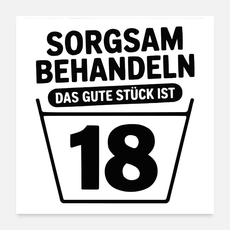 18e anniversaire – Traitez avec soin des choses drôles Poster 60 x 60 cm