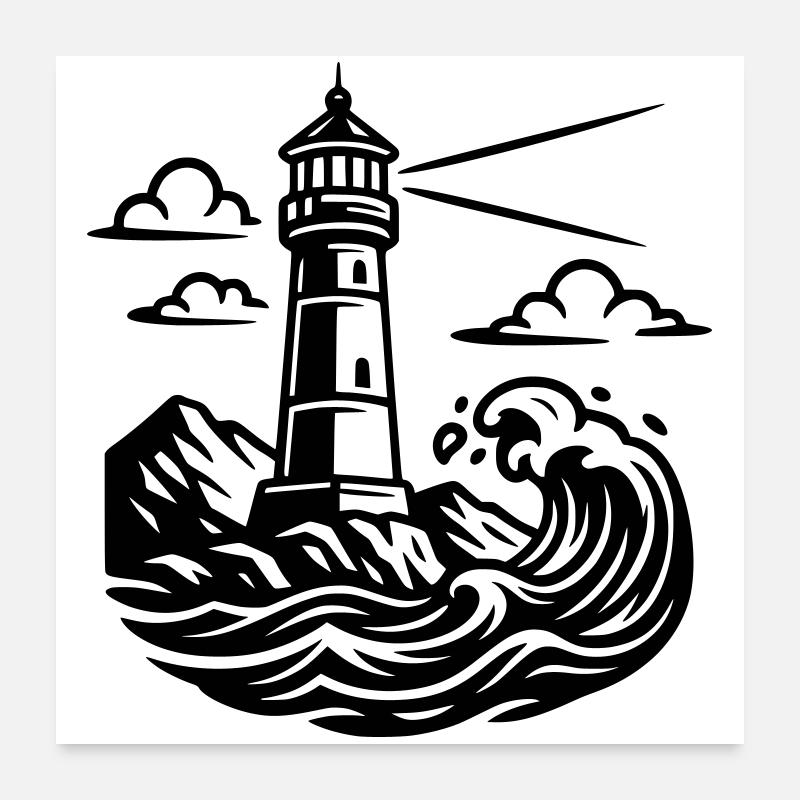 lighthouse Poster 24" x 24" (60x60 cm)