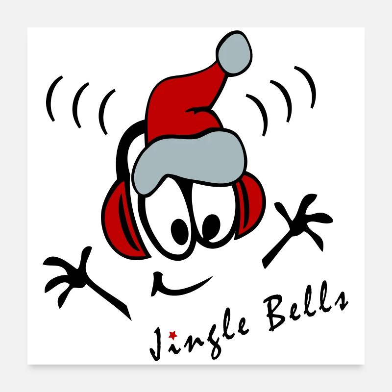 DJ de chants de Noël Poster 60 x 60 cm