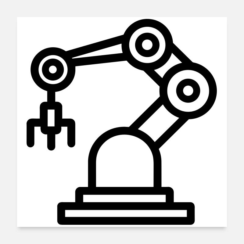 Roboterarm Poster 60x60 cm