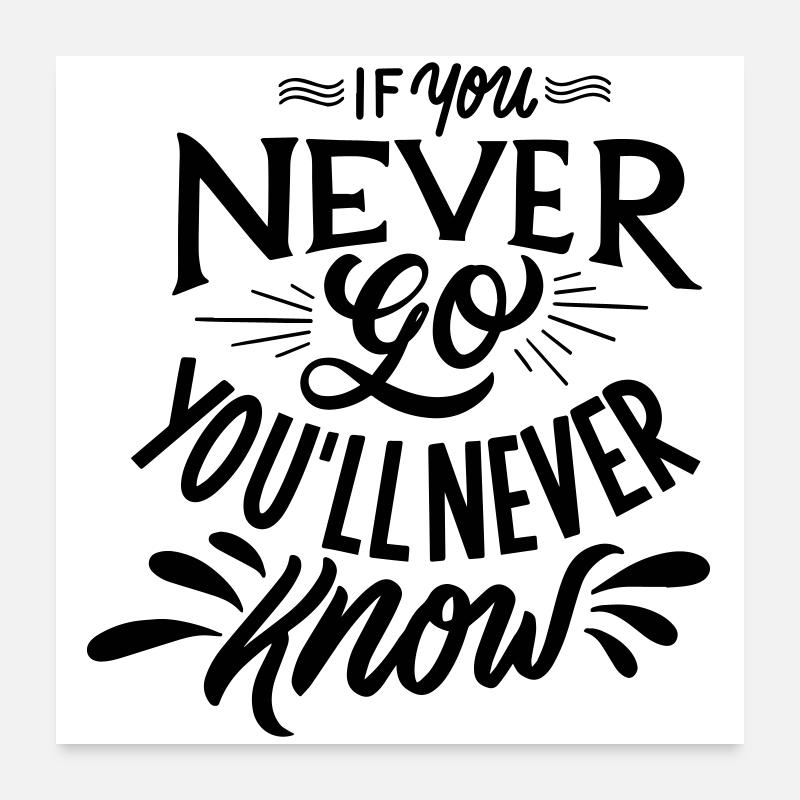 positiver Satz Poster 60x60 cm
