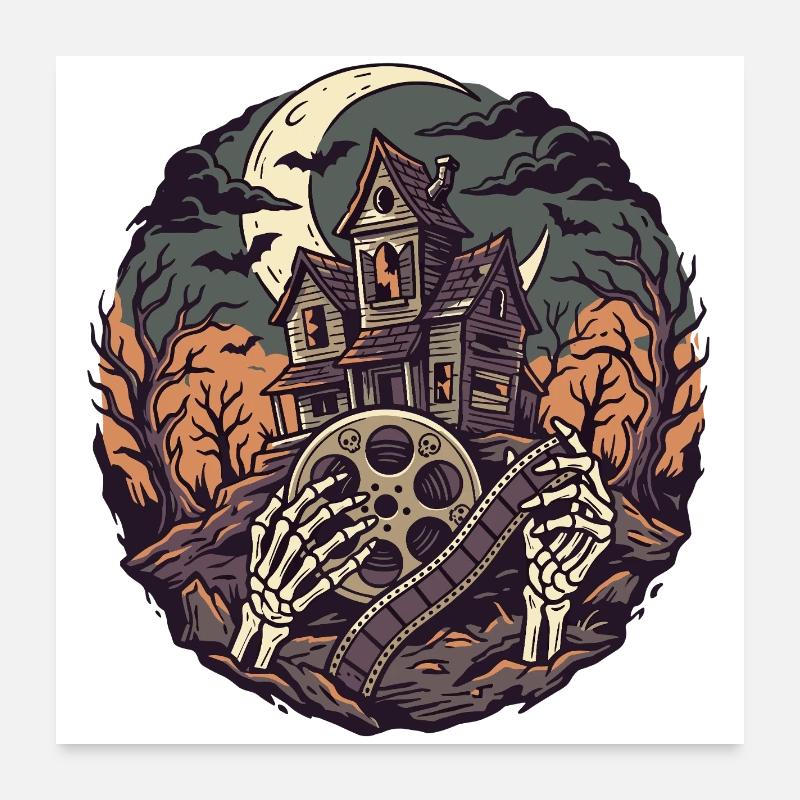 Conception d’horreur de film Ghost House Poster 60 x 60 cm