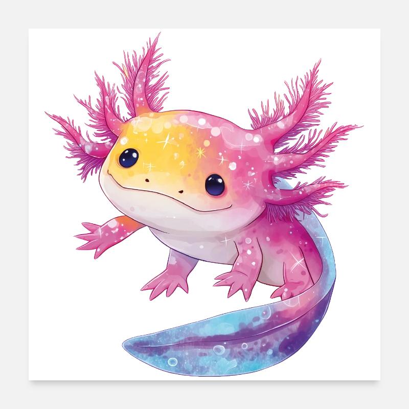 Axolotl Poster 60 x 60 cm