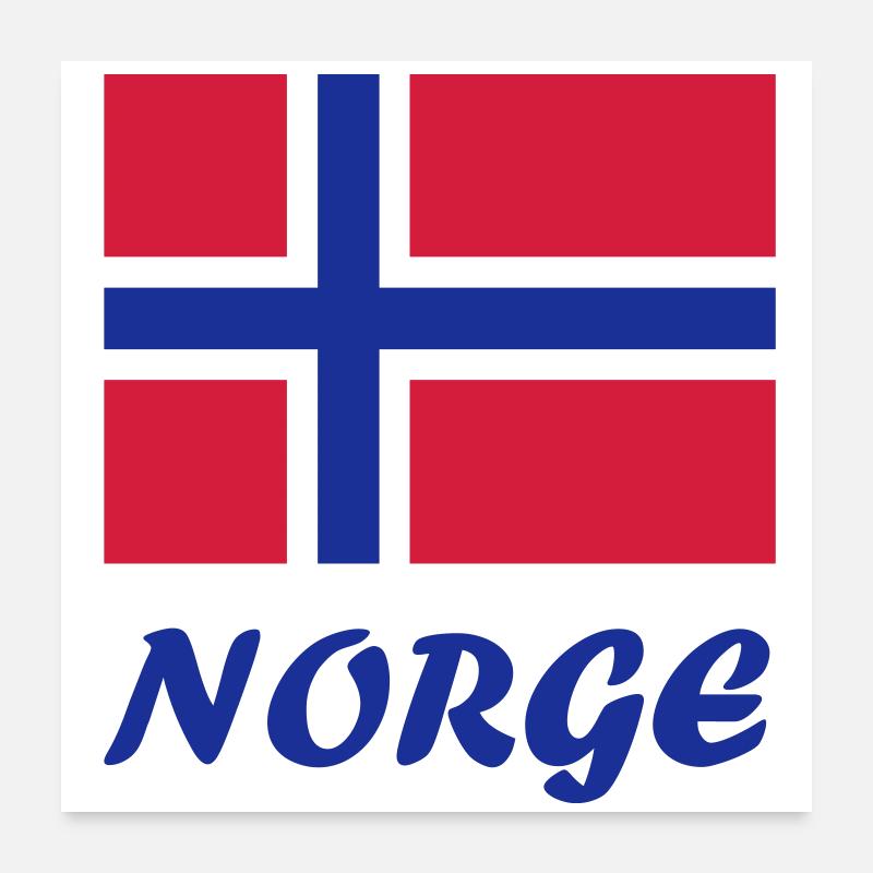 Norwegian flag Poster 24" x 24" (60x60 cm)