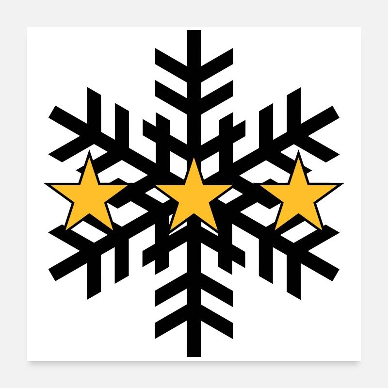 Skiing ! Poster 60x60 cm