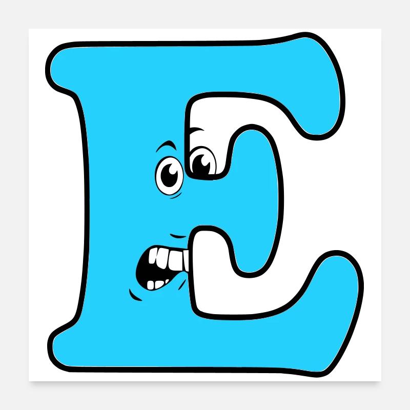 E Poster 60x60 cm