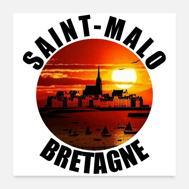 Heiliger Malo Poster 60x60 cm