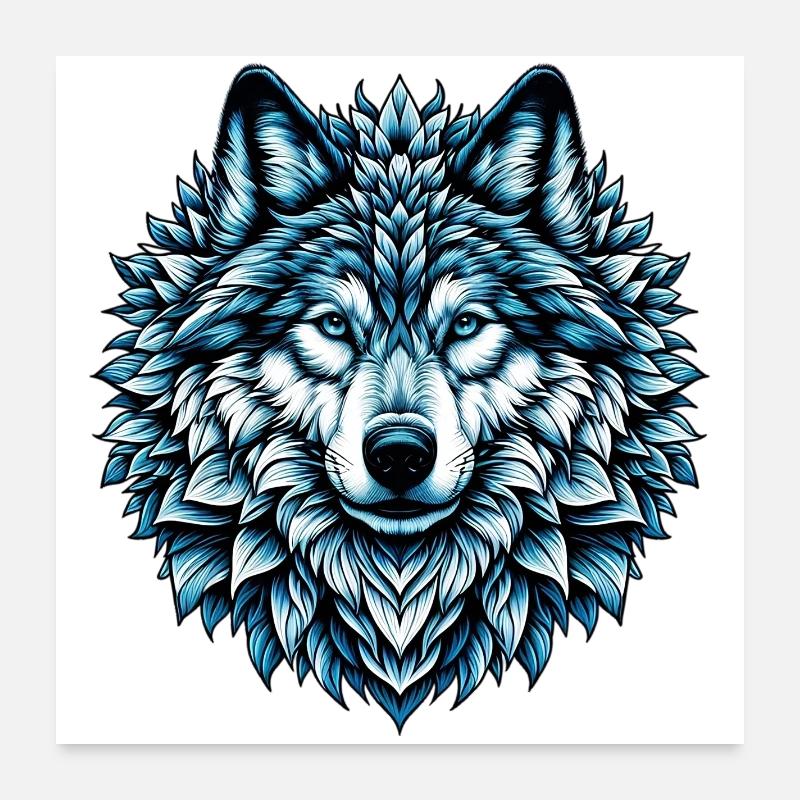 Loup Poster 60 x 60 cm