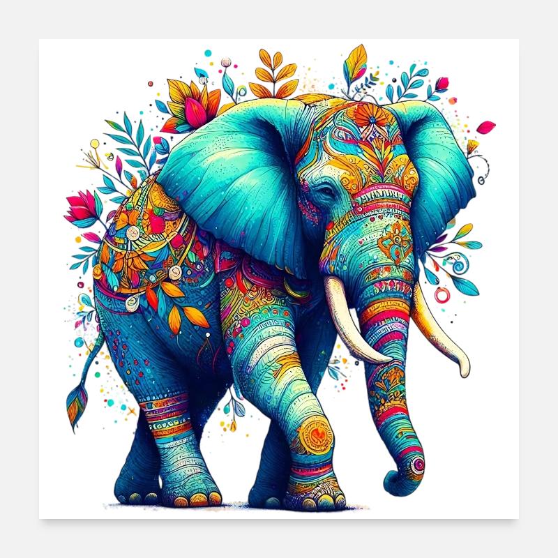 Elefant Poster 60x60 cm