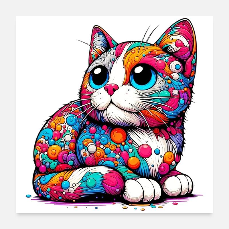 Chat Poster 60 x 60 cm