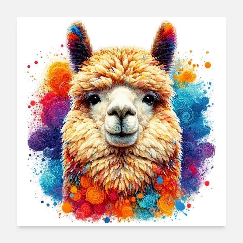 Alpaca Poster 24" x 24" (60x60 cm)