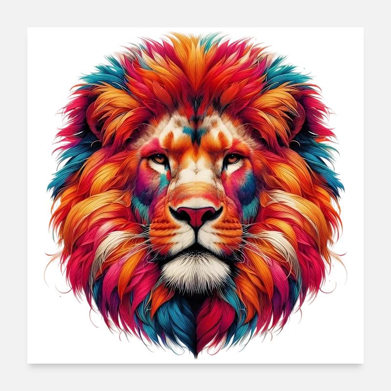 Lion Poster 60 x 60 cm