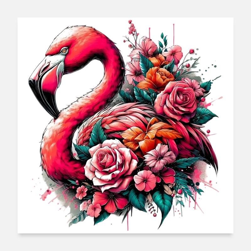 Flamingo Poster 24" x 24" (60x60 cm)