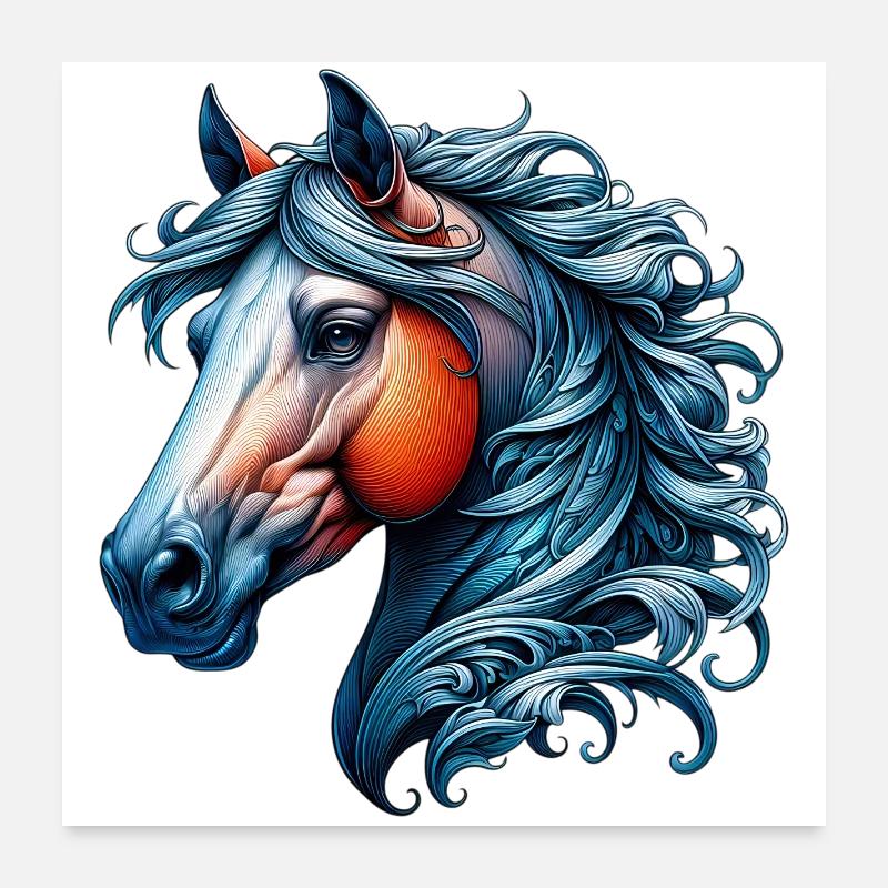 Cheval Poster 60 x 60 cm