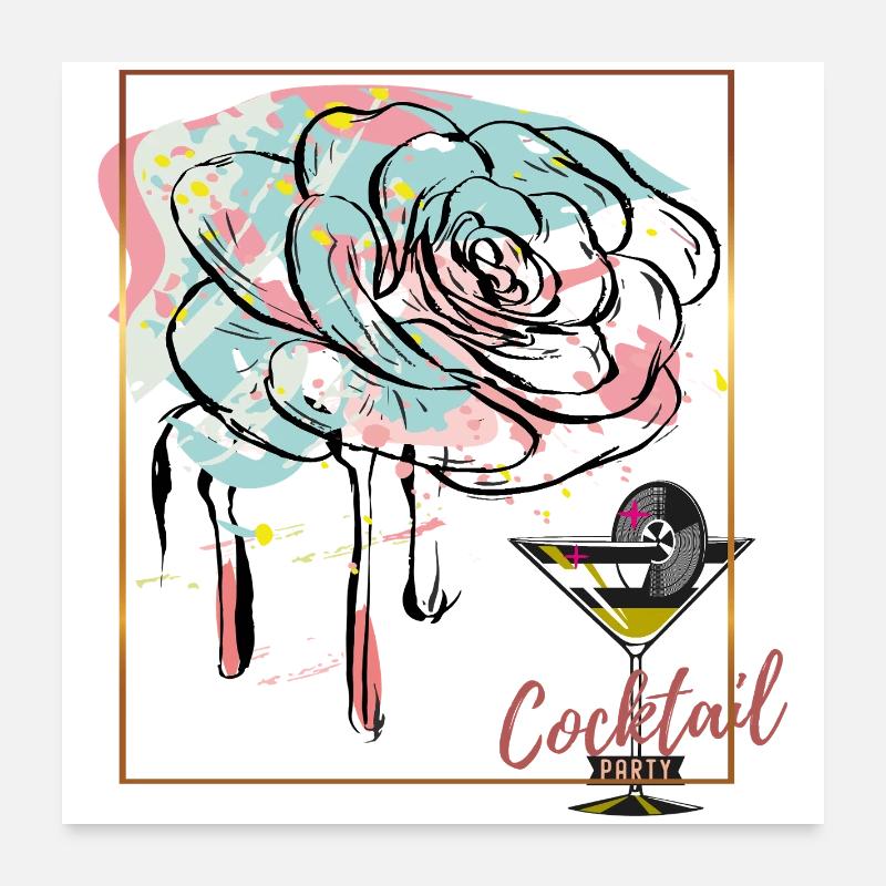 Cocktail party Poster 24" x 24" (60x60 cm)