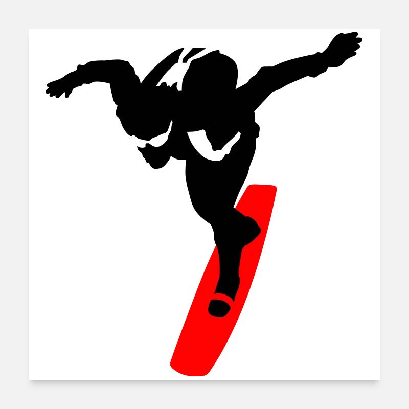 Surfer sur le ciel Poster 60 x 60 cm