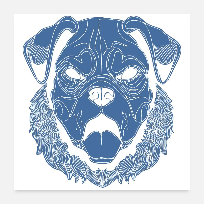 Hund Poster 60x60 cm