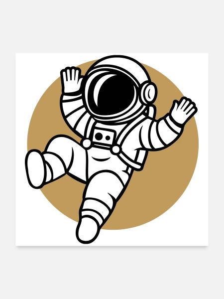 Saltonaut - Poster 60x60 cm - Weiß - Vorne