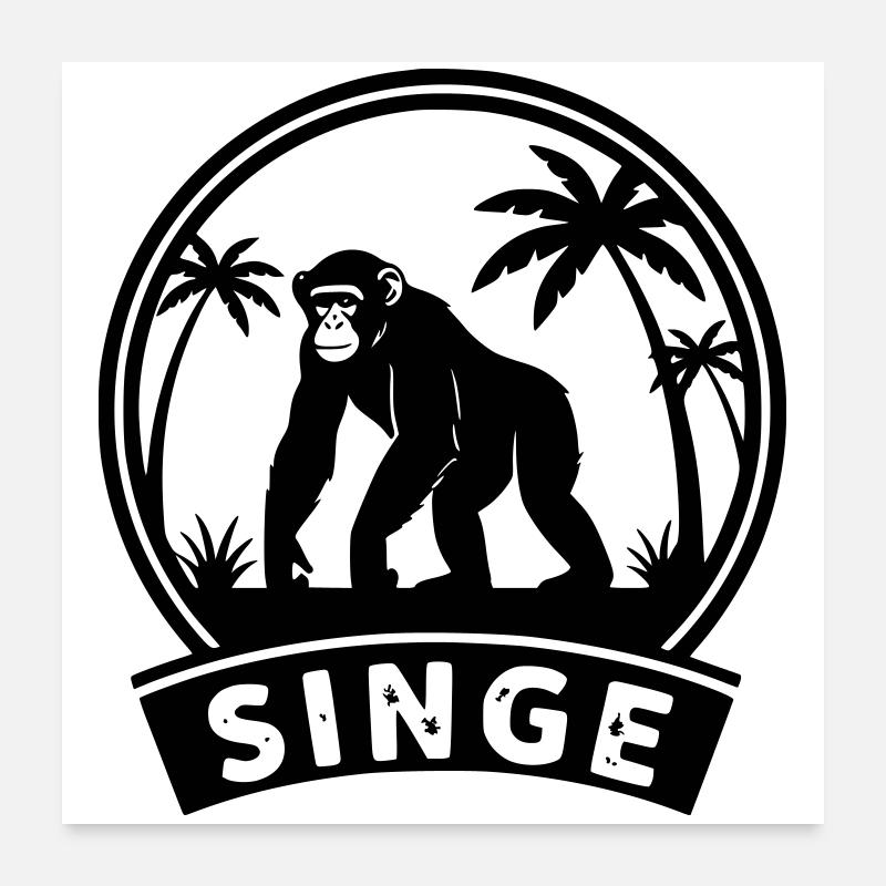 monkey Poster 24" x 24" (60x60 cm)