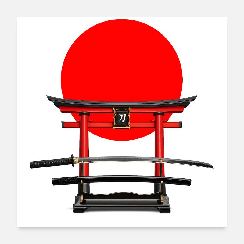 KATANA_VECTOR_ART Poster 60x60 cm