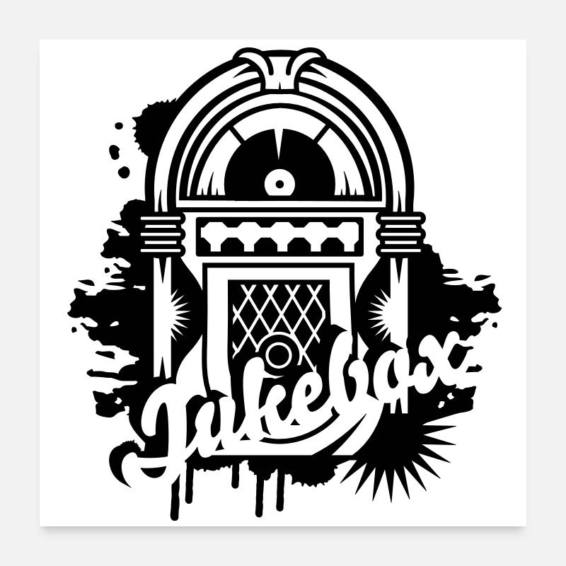 A jukebox graffiti Poster 24" x 24" (60x60 cm)