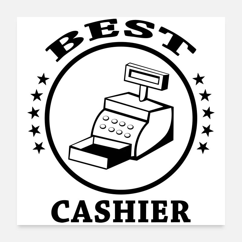 Best Cashier Poster 60 x 60 cm