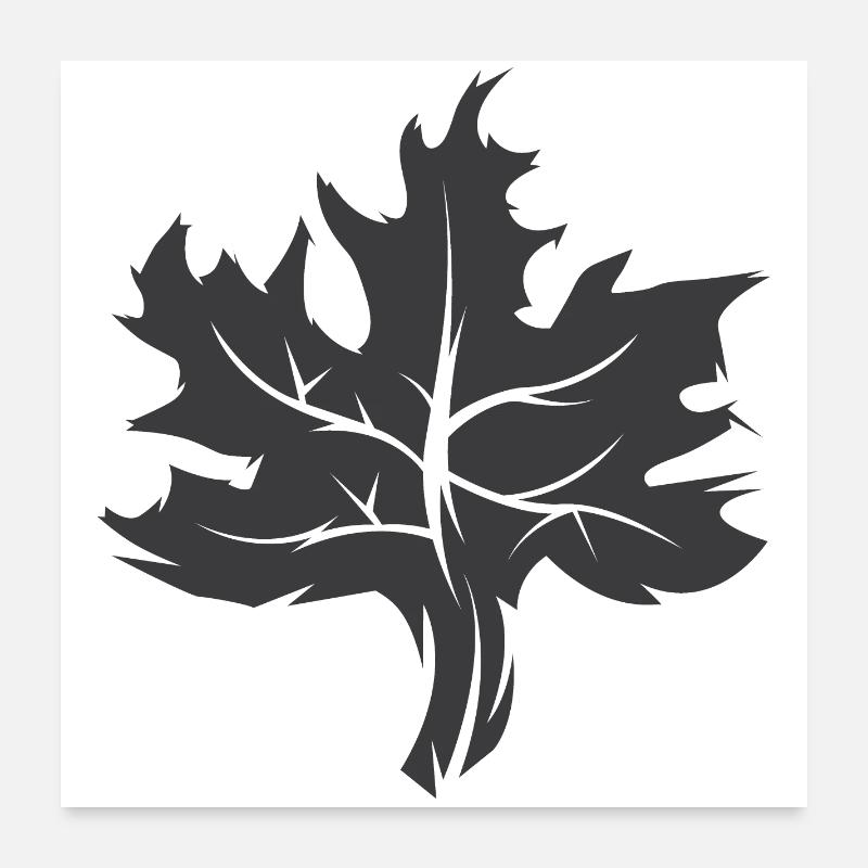 Maple Leaf Illustration Nature Forest Icône graphique Poster 60 x 60 cm