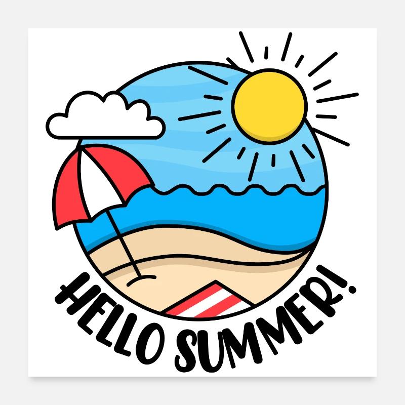 Hello Summer 2 Poster 24" x 24" (60x60 cm)