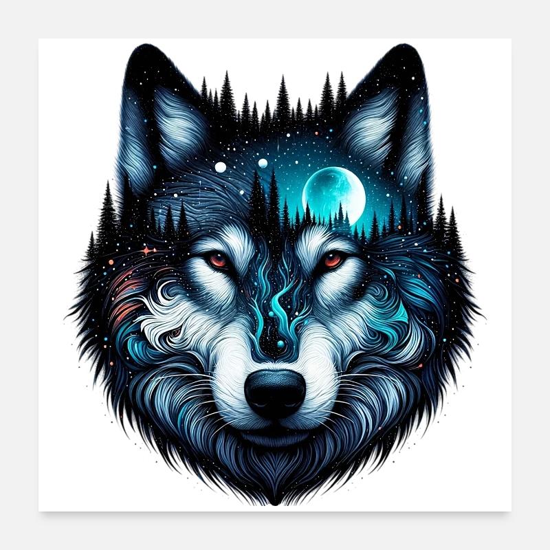 Loup Poster 60 x 60 cm