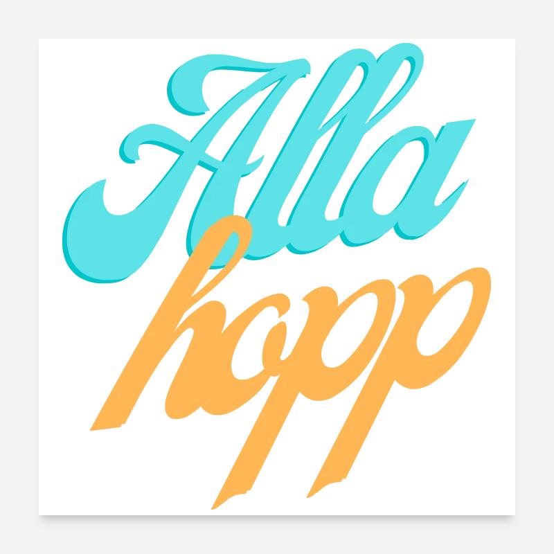 schlappGosch - Poster 60x60 cm - Weiß