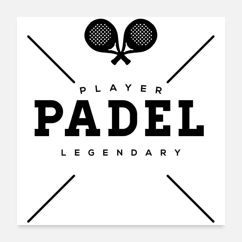 padel sport - Poster 24" x 24" (60x60 cm) - white