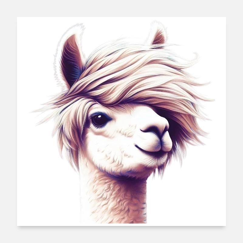 Alpaka Poster 60x60 cm